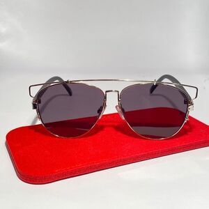 0726 Aviator Silver Metal Frames Sunglasses with Gray Lenses New